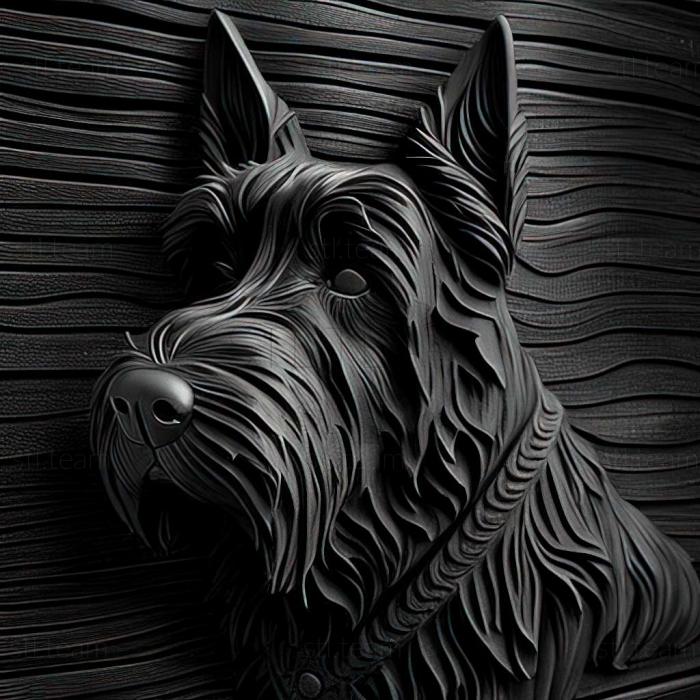 3D model Scottish Terrier dog (STL)